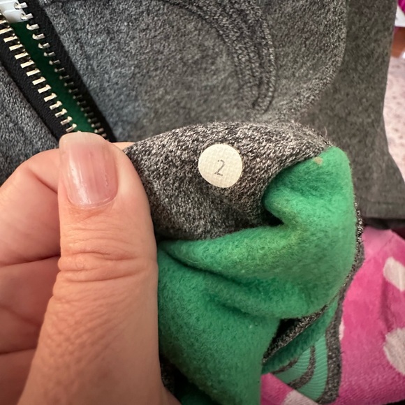 lululemon athletica Gray and Green full zip scuba Hoodie - Picture 12 of 14